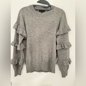 J Crew Ruffle Sleeve Sweater